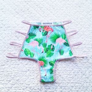 Handmade Panties - flamingo underwear - lingerie